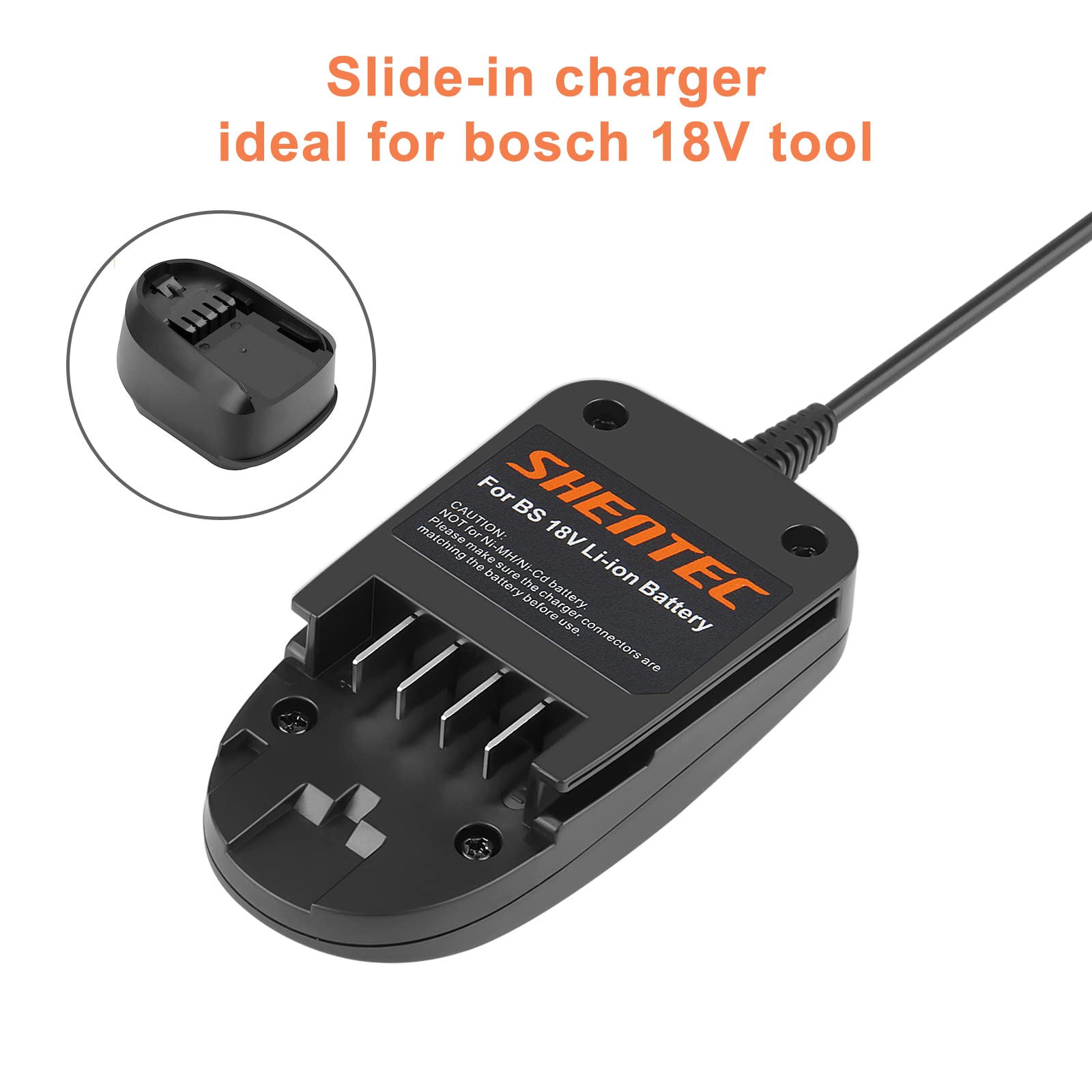 Shentec Li-Ion Cargador 18V Compatible con Bosch Batería 18V PBA 1600A005B0 2607335040 2607336039 2607336040 2607336207 2607336208