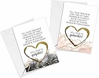 Vista 11 de Tarjeta para raspar con texto en inglés «Will You Be My Godmother Godfather Scratch Off», tarjeta para promoción de Tia y Tio a Padrinos de parte