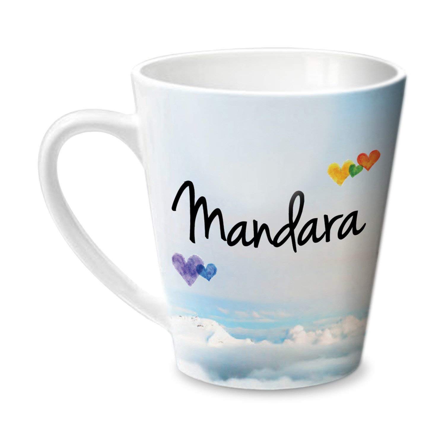 Hot MuggsSimply Love You Mandara Conical Personalised Name Ceramic, 315ml, 1 Unit