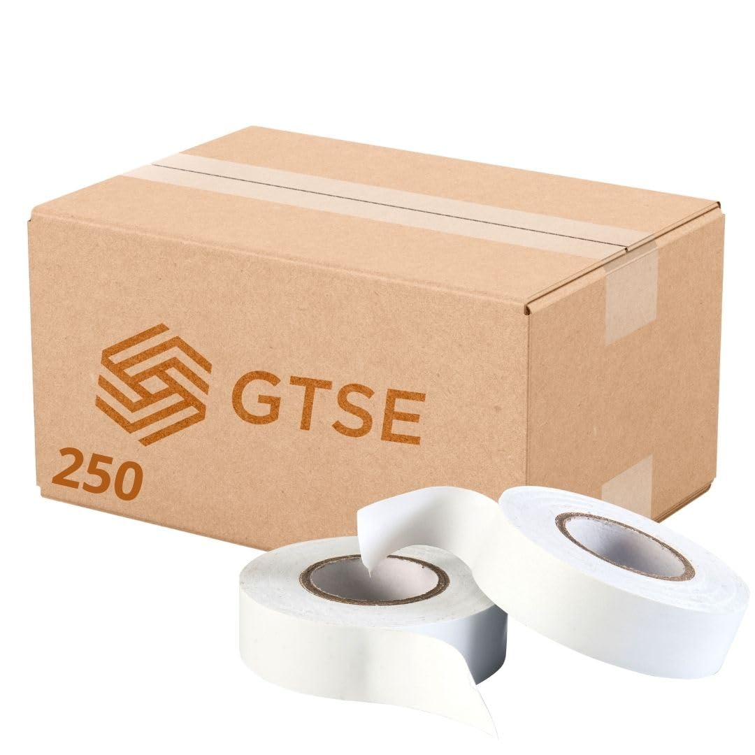 GOCABLETIES Isolierband Weiß 19 mm x 20 m 250 Rollen | Strapazierfähig, selbstklebend, PVC, zum Schutz und Reparieren von Kabeln