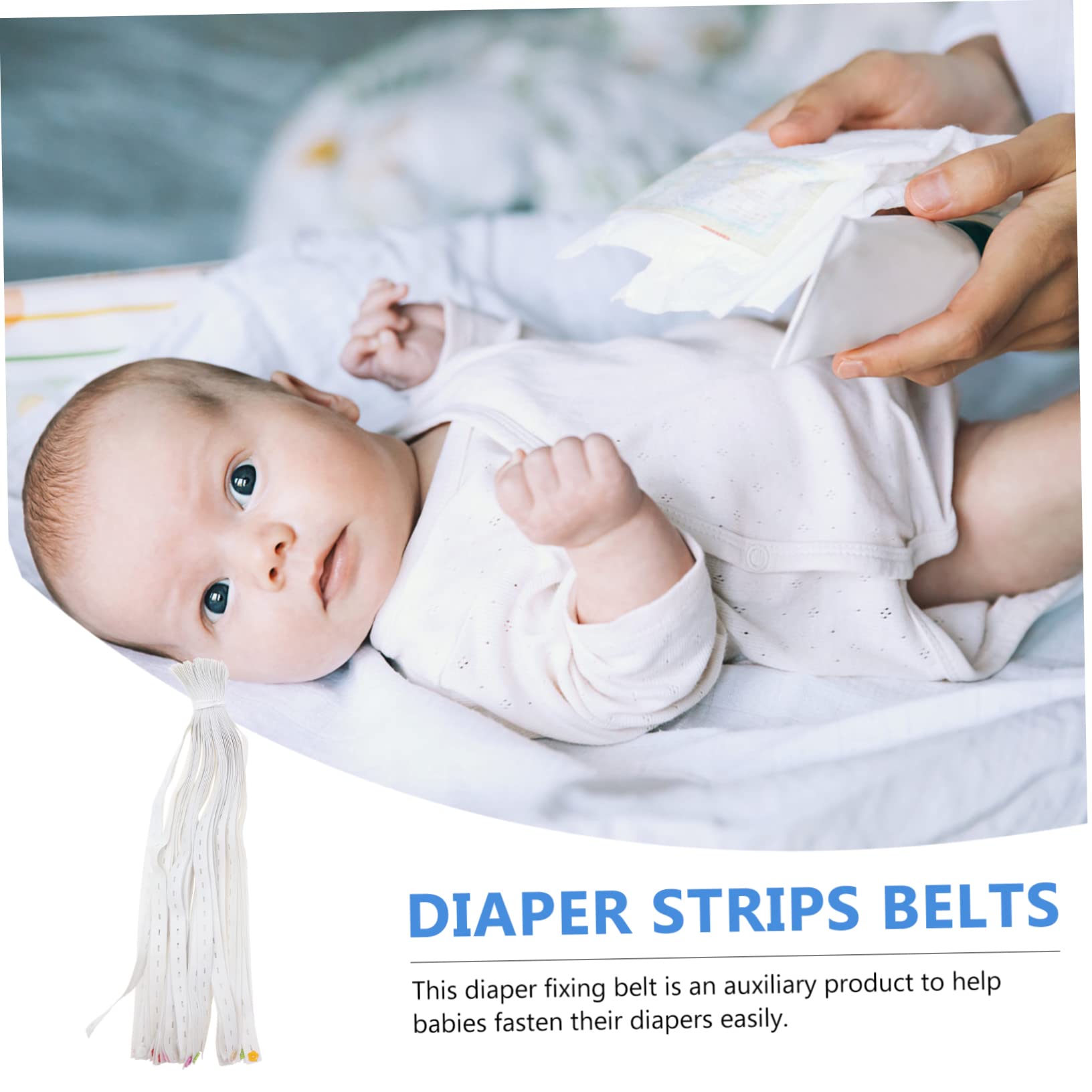 40pcs Nappy Belt Elastic Diaper Fastening Buckles for Infants Diaper Buckles Random Design for Secure Diaper Fixing and Comfort