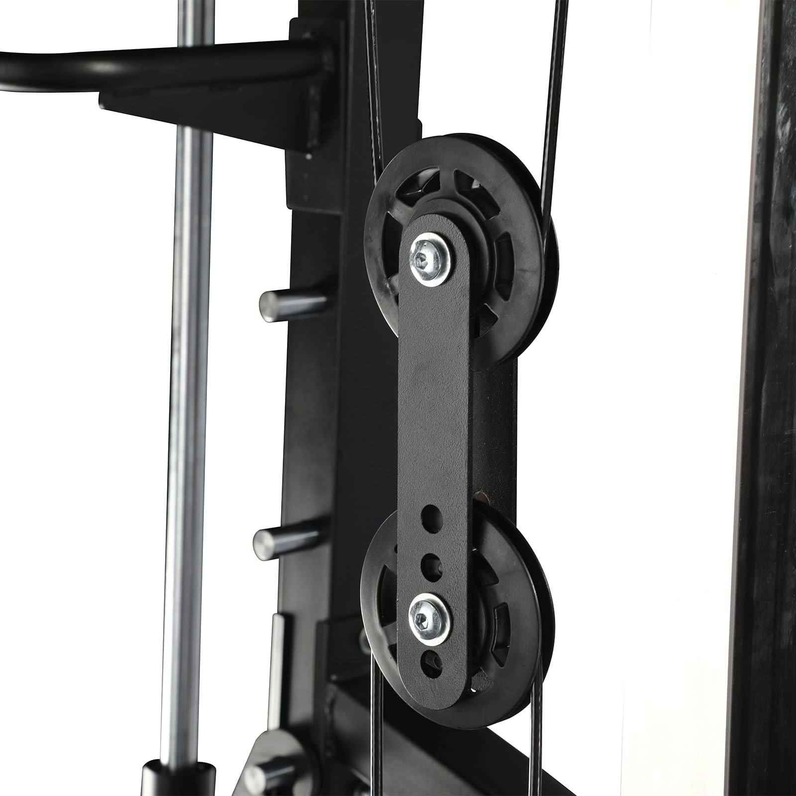 Máquina Multifunción Smith Machine S13, Jaula de Poleas, Barra Guiada y Dominadas para Gimnasio en Casa, Ejercicios de Musculación Completa, Soporta hasta 200 Kg