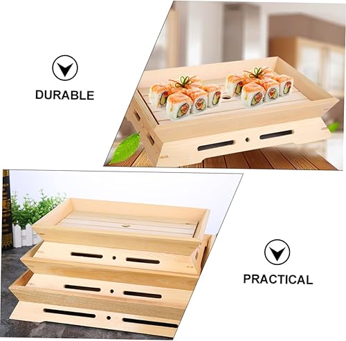 Miniatura 3 de Barco de sushi de madera, portátil y ligero, adecuado para el hogar, restaurantes, hoteles