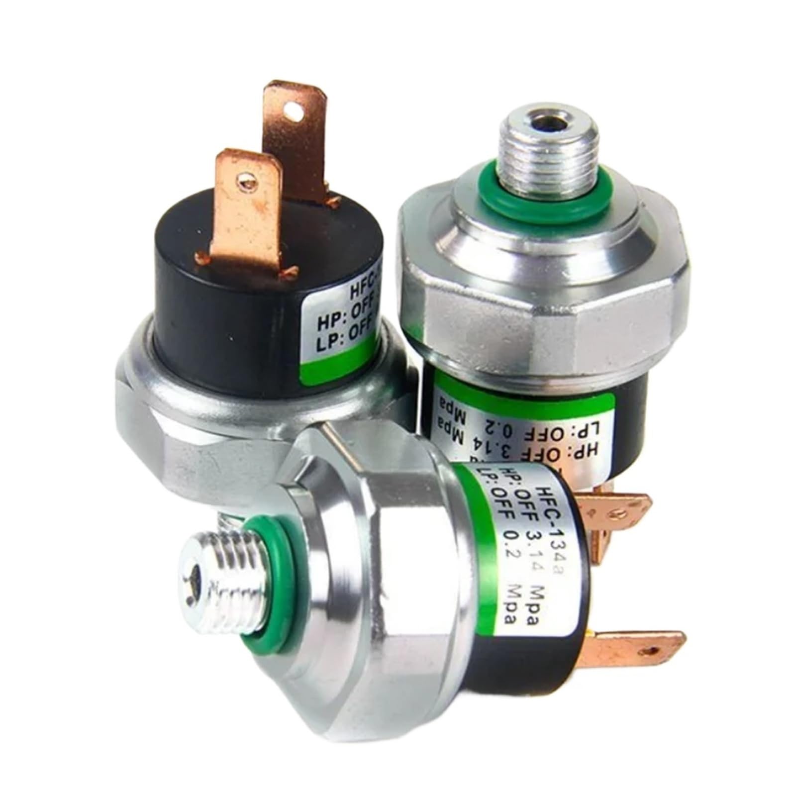 Válvula de presión desecante 515 universal for aire acondicionado automotriz R134a, interruptor alta y baja modificado, dos enchufes, 5 unidades por paquete(High low PRESS 11mm)