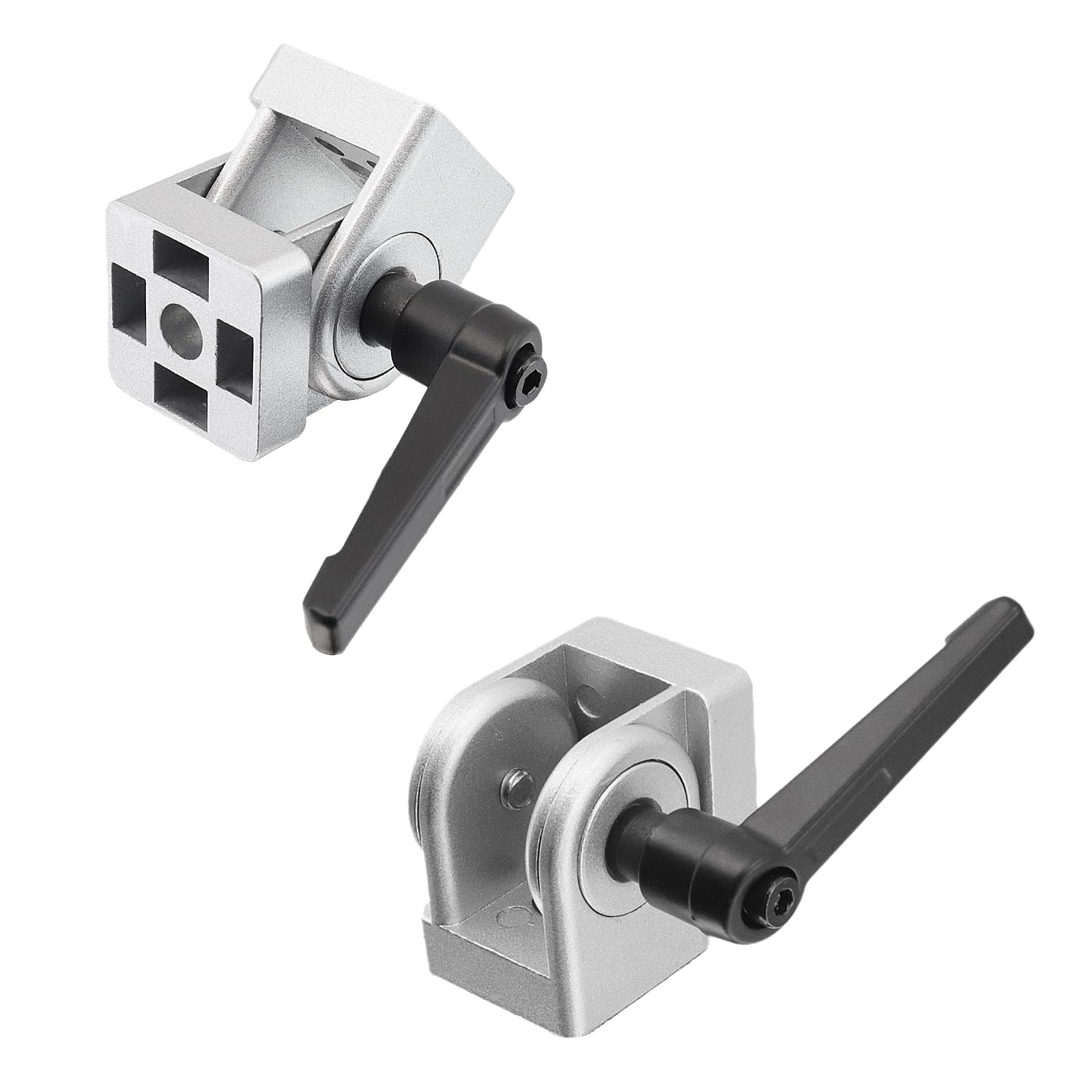 Mewutal Swivel Aluminum Extrusion Profile Hinge with Handle 3030 Series Pivot Aluminum Extrusion Pivot Joint Bracket Heavy Duty Pivot Joint Connector