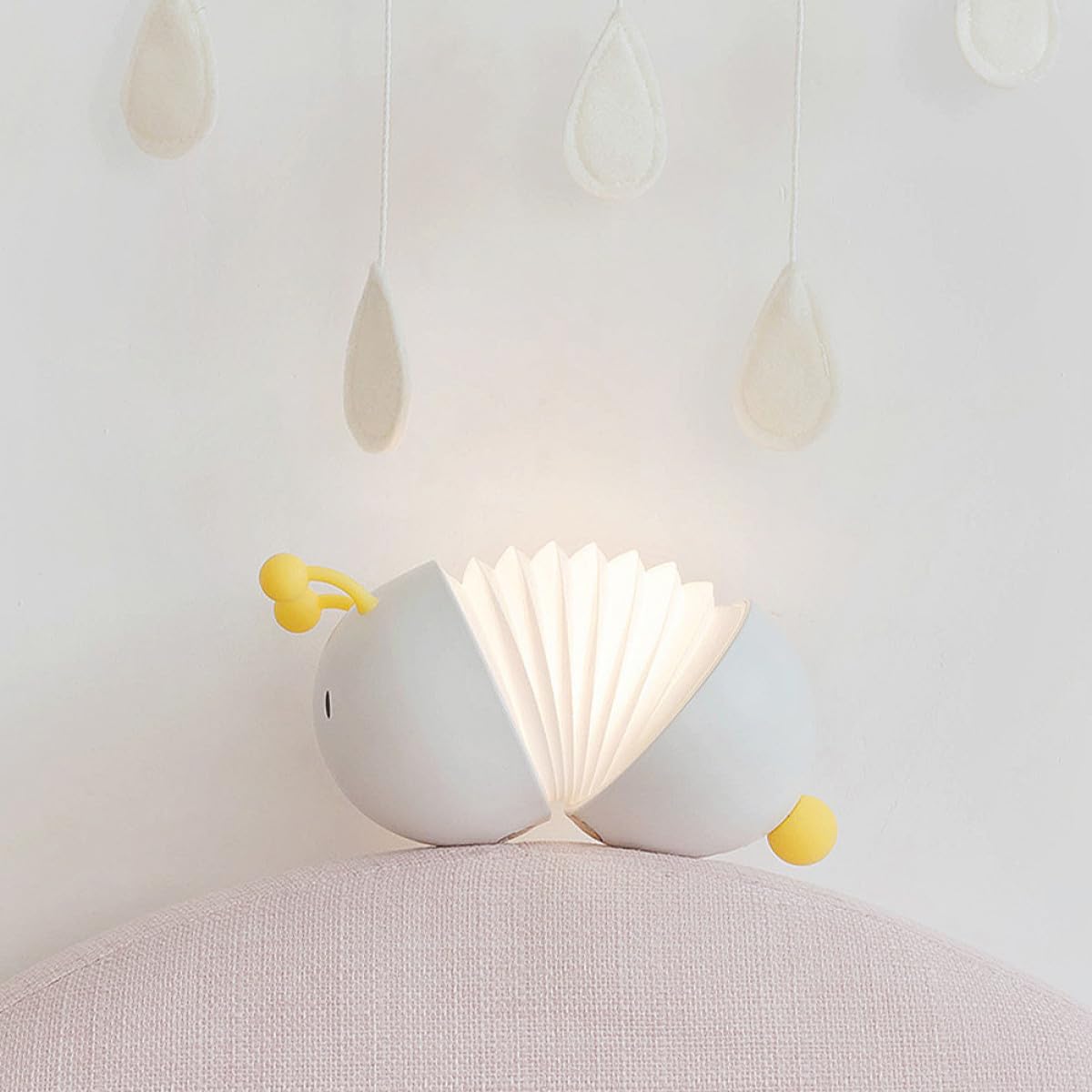 Amosfun Luz Nocturna de Animales para Dormitorio Infantil, Lámpara Pequeña LED Puerto USB para Escritorio y Habitación de