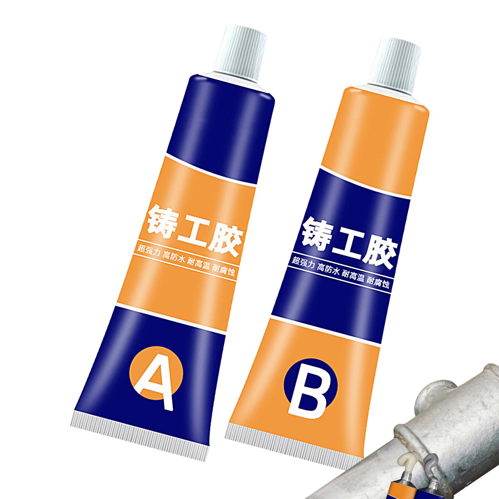 Metal Glue Heavy Duty Waterproof - Mettal Repair Paste Casting Welding Glue | High Strength Bonding Sealant, Glue Skillet, Multifunctional Repair Gel for Casting Concrete Cracks