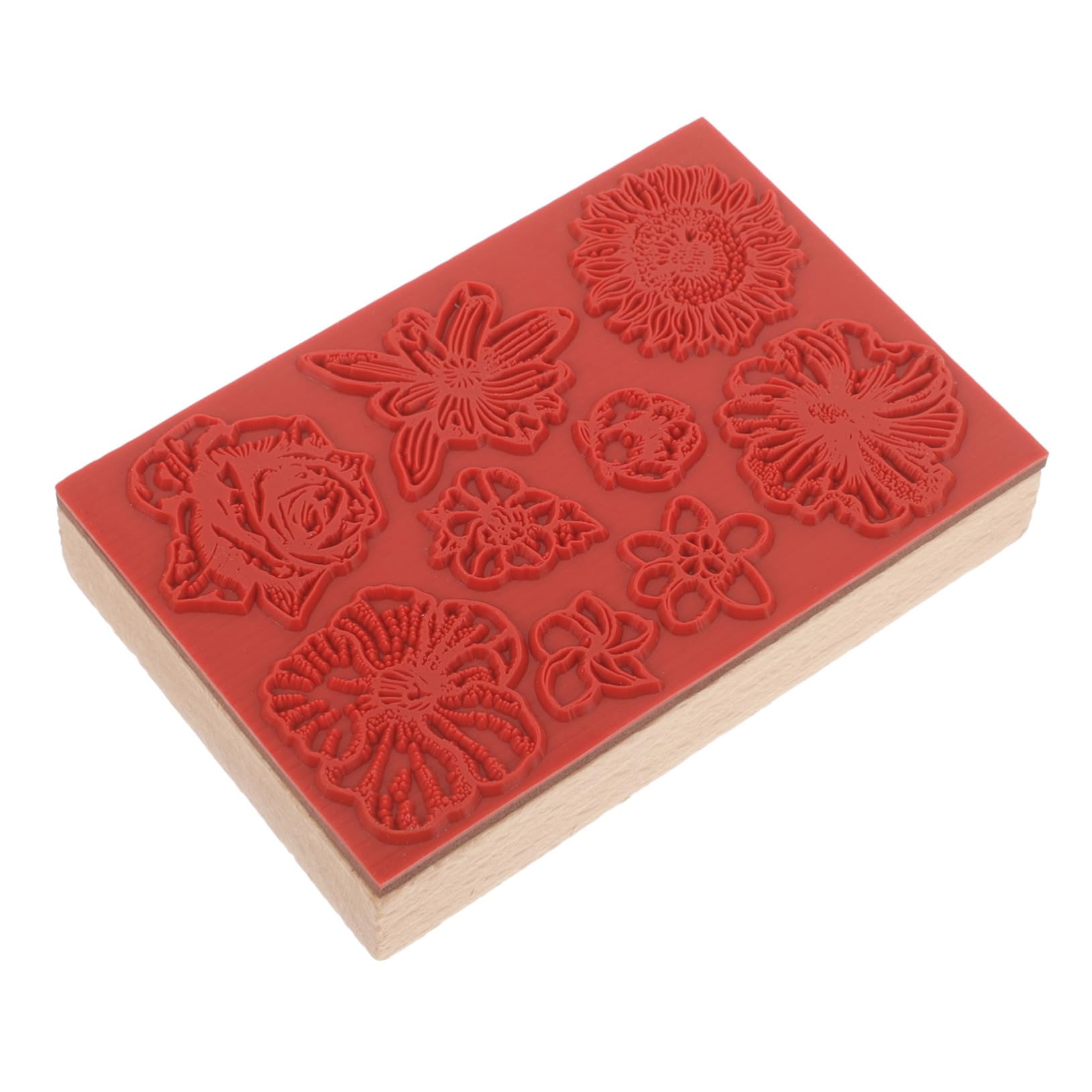 4pezzi Timbrini Decorativi per Scrapbooking e Timbri Floreali per e Te Design e Adulti