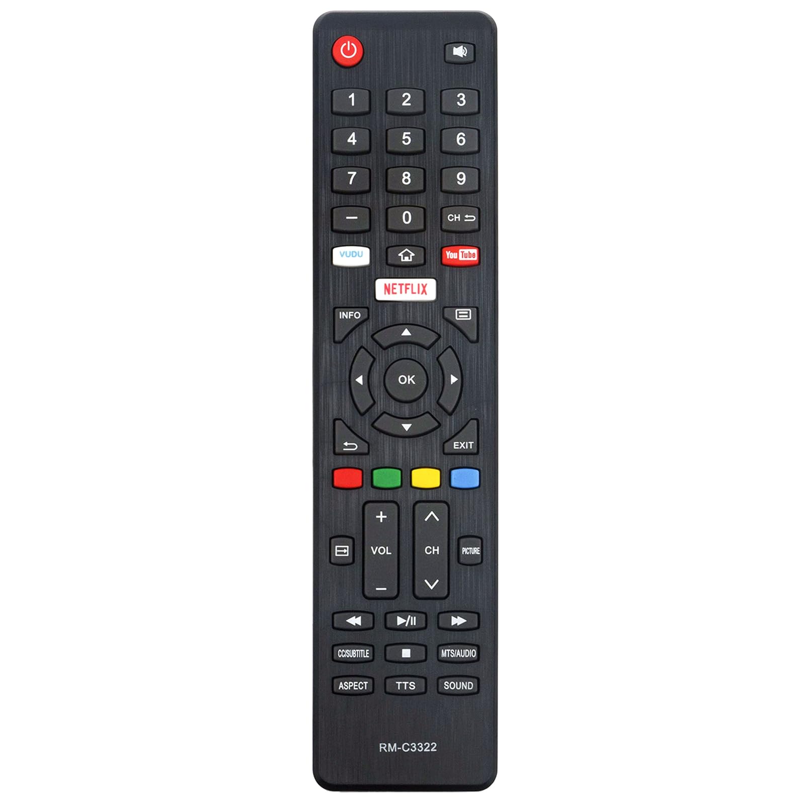 Rm-C3174 Télécommande De Rechange Compatible Avec Jvc 4K Oled Smart Tv