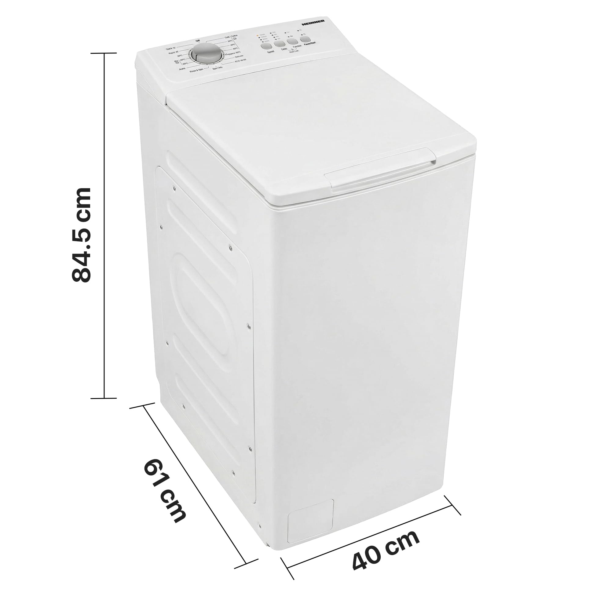 HWM-TL7012C++ 7 kg Toplader-Waschmaschine, 1000 U/min, 15 Programme, Energieklasse C, kompaktes Design mit Soft-Close-Deckel, 5 Jahre Garantie (7 KG)
