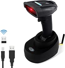 Barcode Scanner Wireless Reader Handheld - Laser POS 1D Price Scanner for POS PC Laptop, Supermarket/ Department Stores/ Warehouse, Support Windows/ Mac OS System, Excel and other Software - coolthings.us
