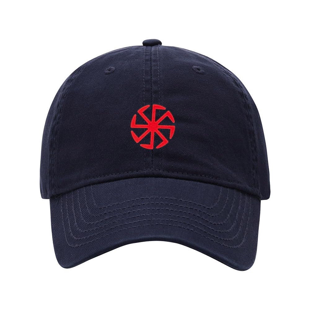 Baseball Cap Men Women Red Viking Rune Embroidered Unisex Classic Adjustable Strapback Dad Hat