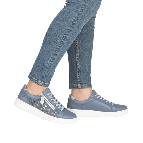 Rieker Damskie buty sportowe D2E03 Low, niebieskie, rozmiar 43 EU