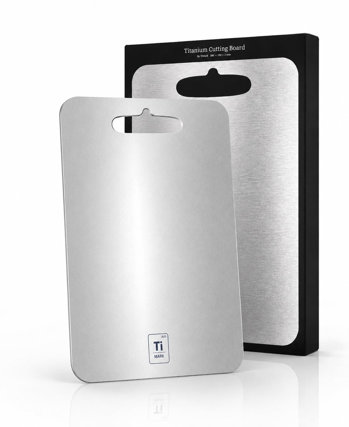 TiMark Titan Schneidebrett - Antibakterielles und 100% hygienisches Material inkl. Geschenkverpackung - Bedenkenloses Schneiden aller Lebensmittel (für Hobby- und Profiköche)