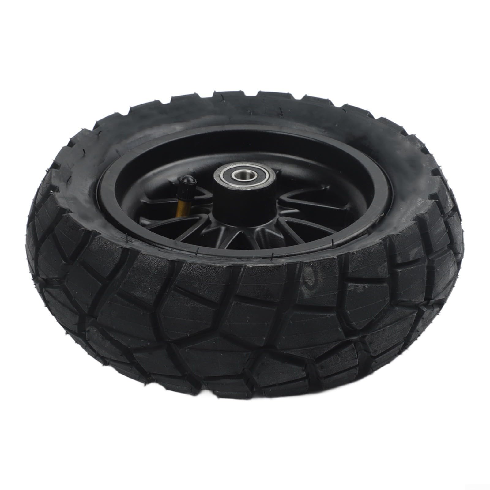 Mozzo ruota per scooter elettrico Kukirin G2 Pro Db con pneumatici senza camera d'aria 9 x 3,0-5,5, parti di ricambio nere per una guida fluida e kit di aggiornamento della durata (ruote + pneumatici