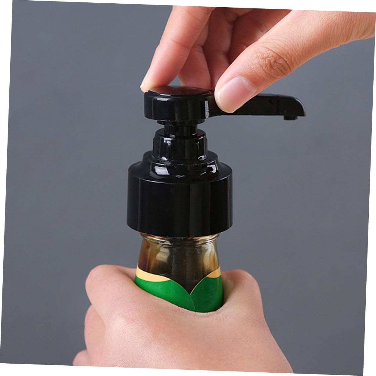 COLLBATH Press Type Bottle Pumps 4 Pack Liquid Soap Pump Head for Condiment Sauce