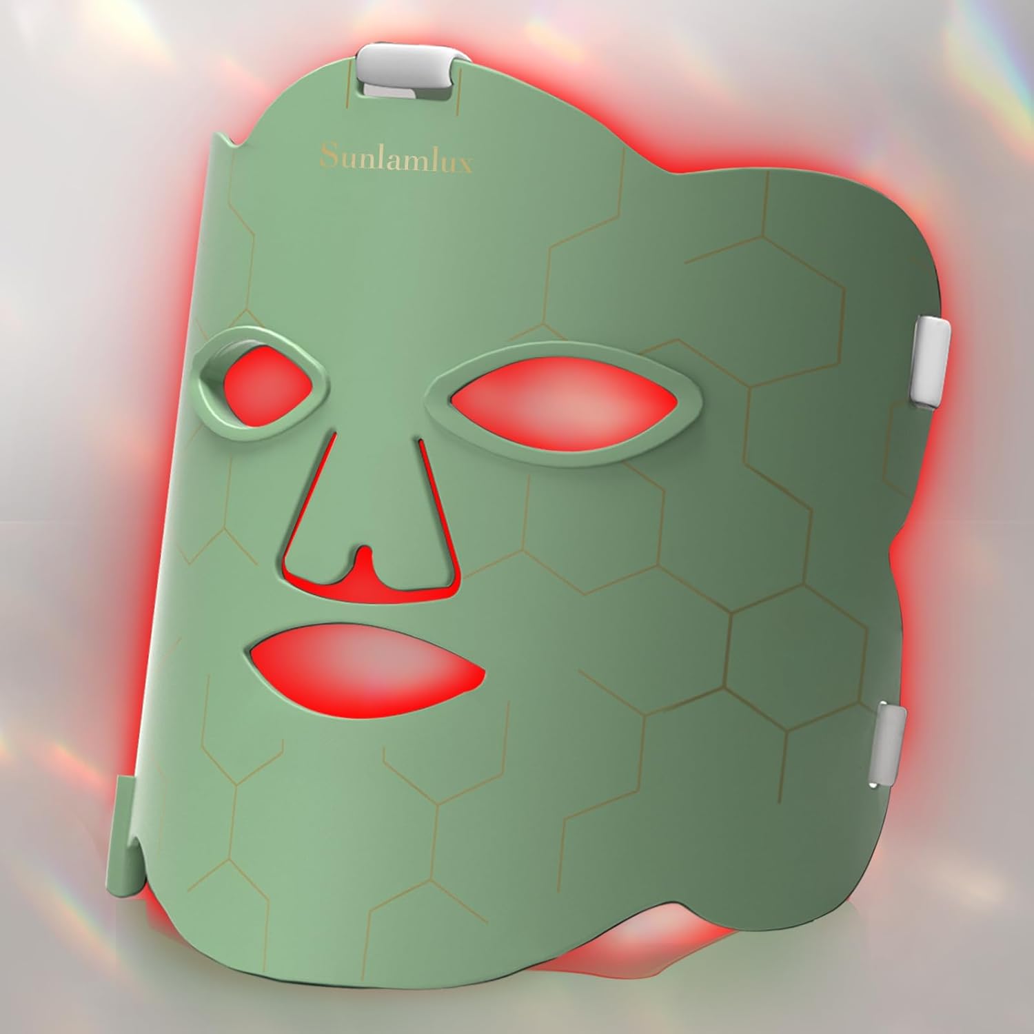 Sunlamlux LED Face Mask Light Therapy, Red Light Therapy for Face at Home, Travel