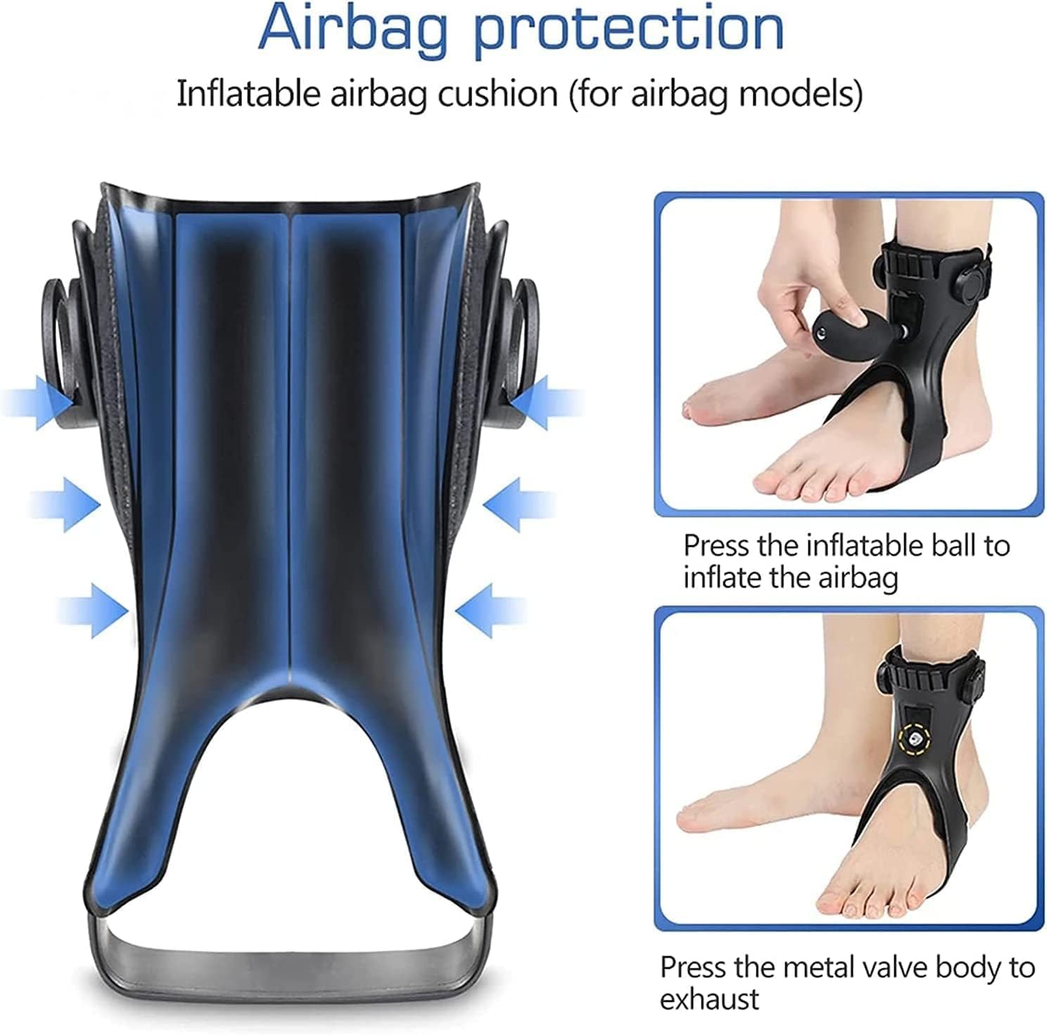 Órtesis para pie caído, Tobilleras Ajustables, correctores posturales para pie caído, para Fascitis Plantar, Dolor en el Arco del pie y tendinitis aquílea (pie Izquierdo, pequeño).