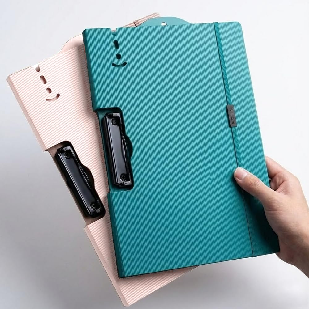 Tarkan A4 Size Clipboard File Folder with Adjustable Strap, Pack of 2, for Home, School, Office Use (Pink and Green)-image-6