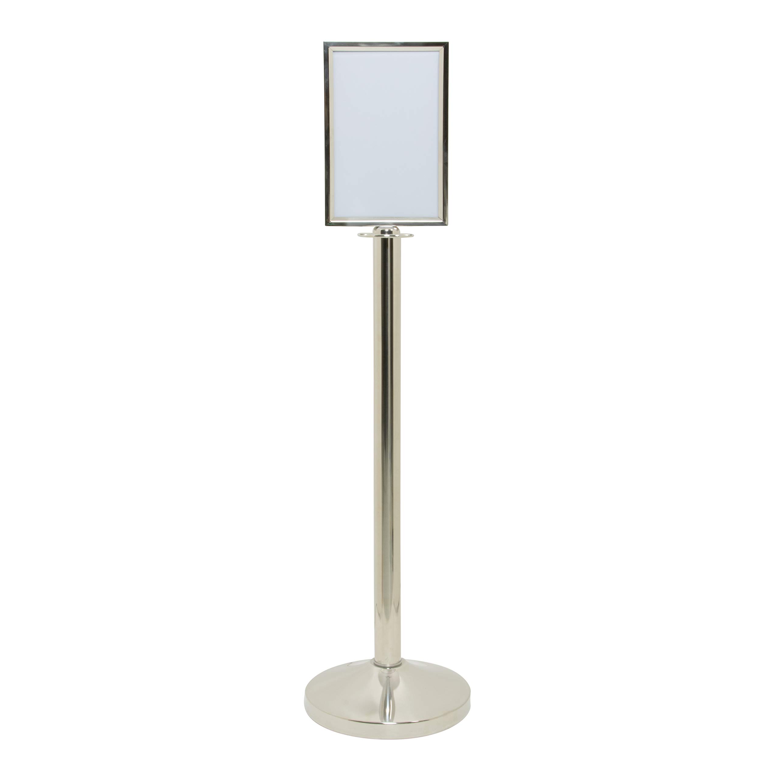 SECURIT - Porta Poster per Sistema Barriera Classic - Per Bar, Ristoranti, Pub, Negozi - Doppia Faccia - Acciaio Inox