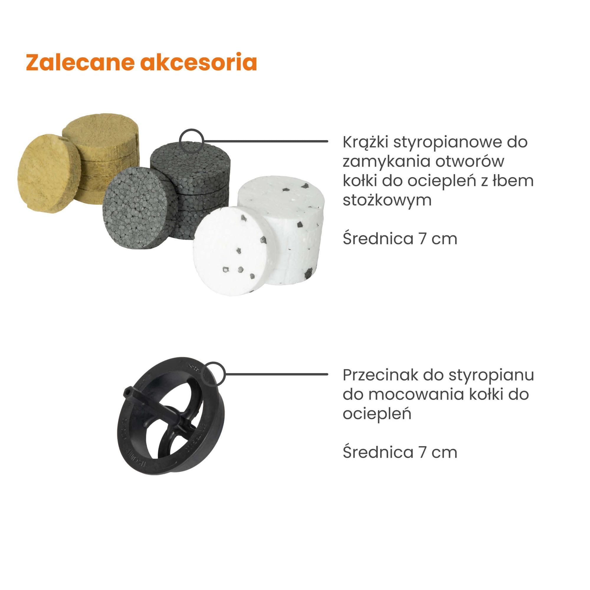 PROTEKTOR 500x Kołki izolacyjne Ø8x140mm ze stalowym gwoździem do ETICS i izolacji zewnętrznych, certyfikat ETA, kołki wbijane fasadowe