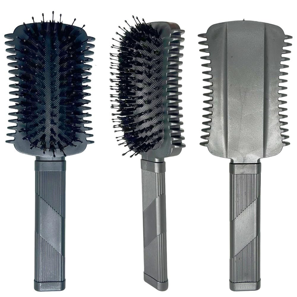 Curl Defining Brush, Curly Hair Brush, Curl Defining Boar Bristle Hair Brush for Detangling, Shaping and Defining Curls (Black)