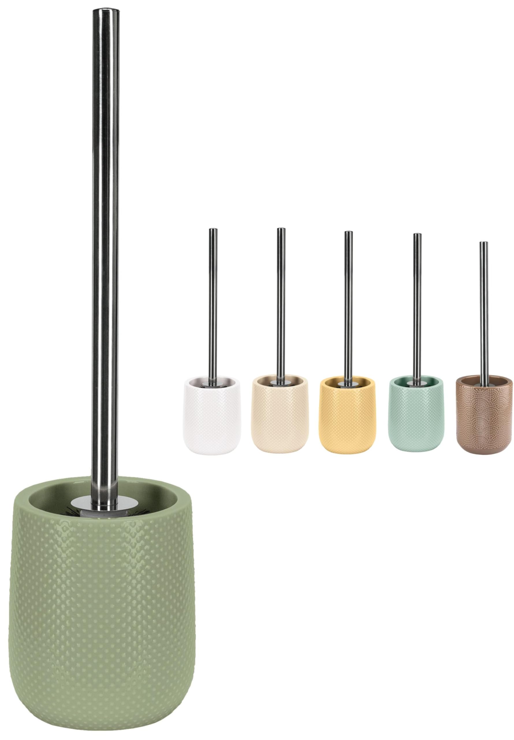 Kw Green Luxury Ceramic/Porcelain/Stoneware Toilet Brush And Holder (Green)