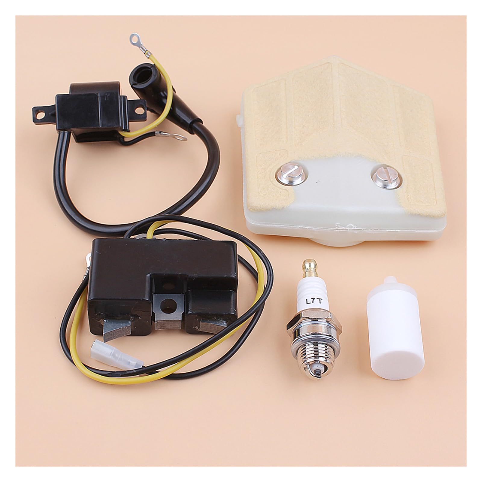 Módulo de Bobina de Encendido de Tipo Antiguo Kit de bujía de Filtro de Aire for Husqvarna 61 266 for joneding 630 Spares de Motosierra 501546201, 501517201