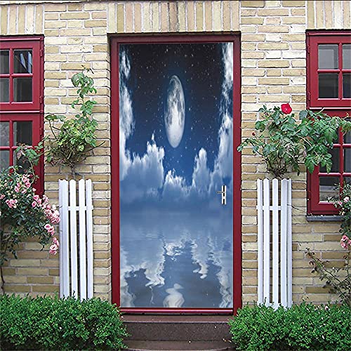 3D deursticker planeet DIY milieuvriendelijke zelfklevende PVC deursticker, gebruikt voor slaapzaal, kantoor en… - Afbeelding 4