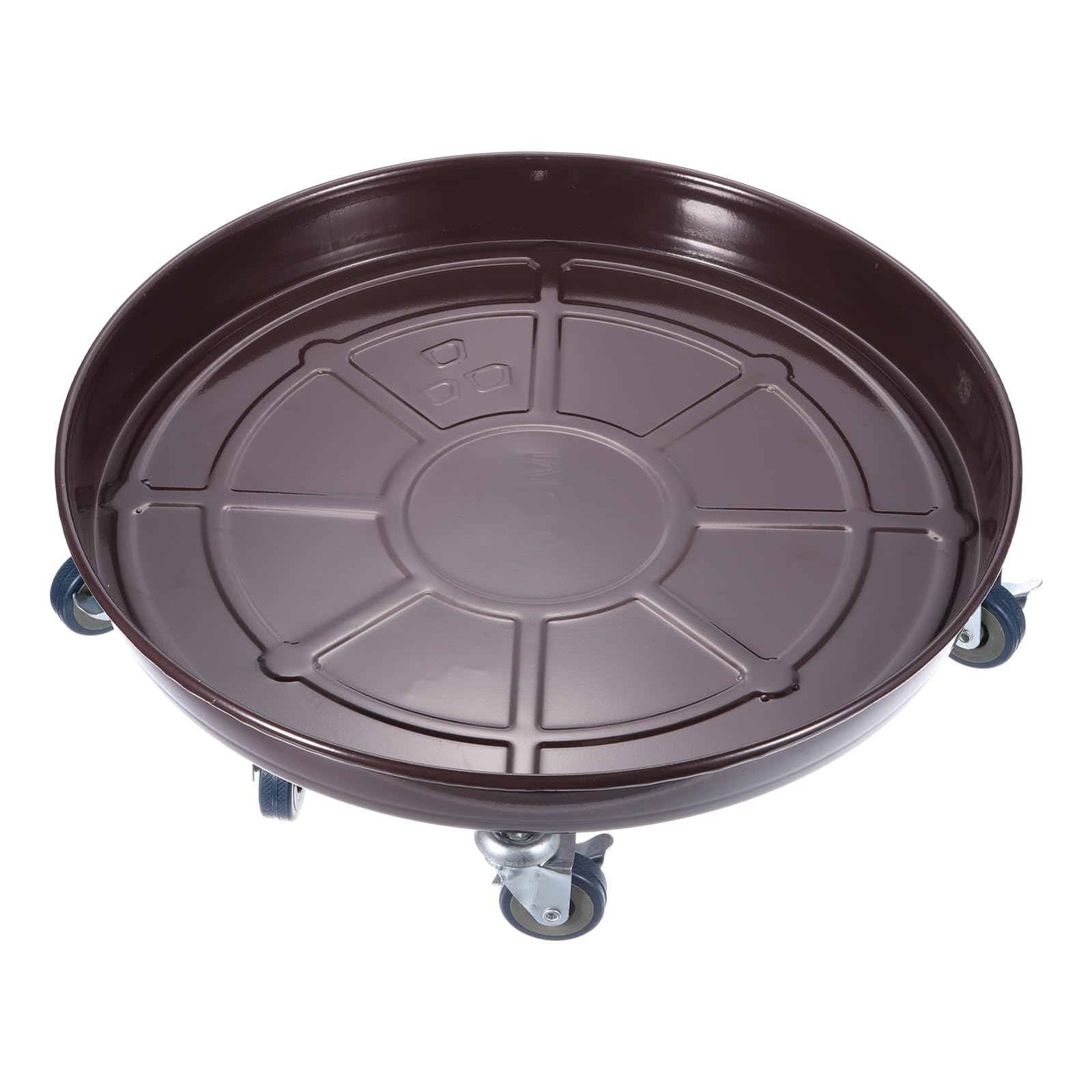 PATIKIL Planter Caddy with Wheels, 20 Inch Heavy Plant Stand with Universal Wheels Rolling Plant Mover Round Pot Trolley for Indoor Outdoor, Brown