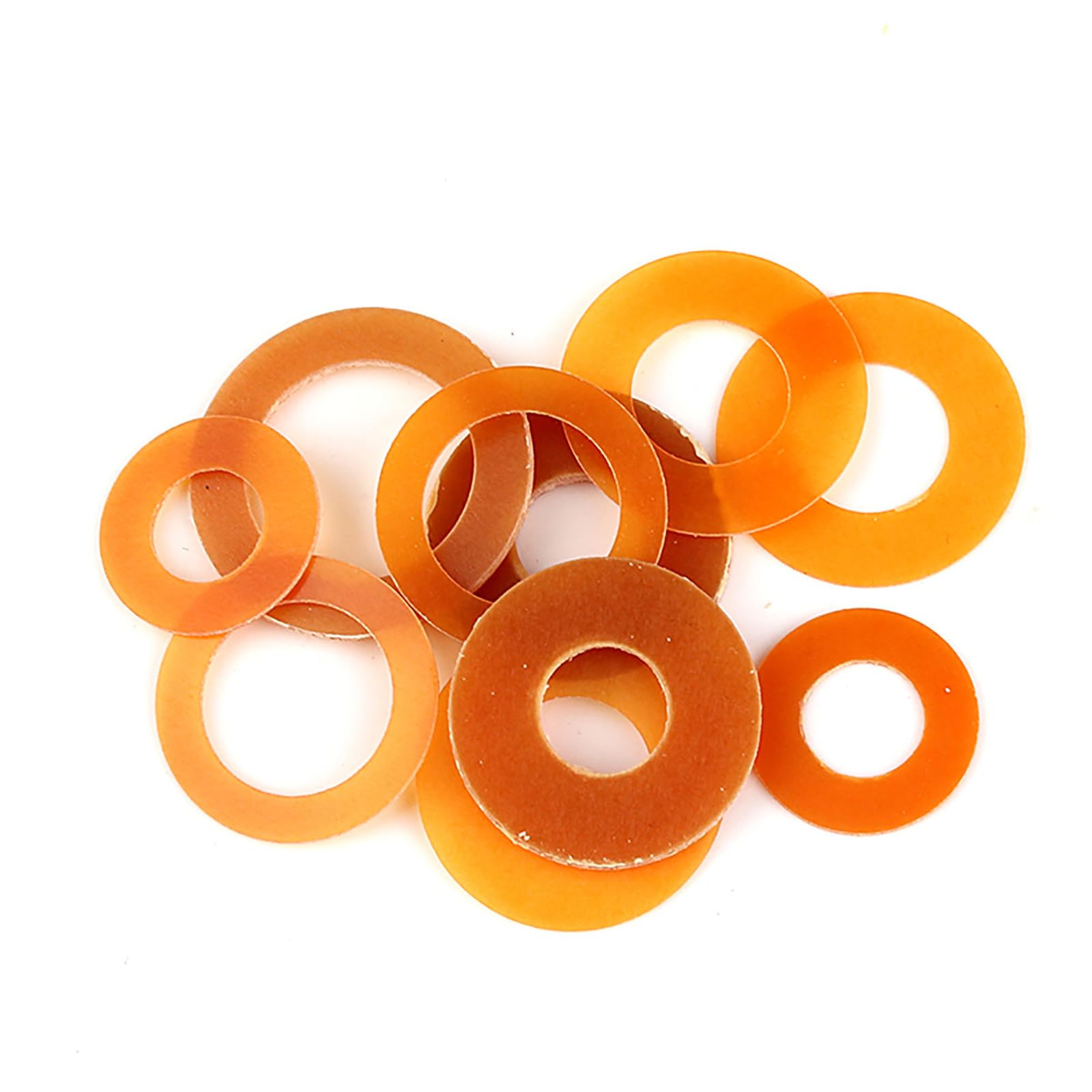 Arandelas de goma de nylon, arandelas planas Arandela plana circular de baquelita resistente a altas temperaturas, junta/arandela aislante M2-M12(200pcs 6x10x1)