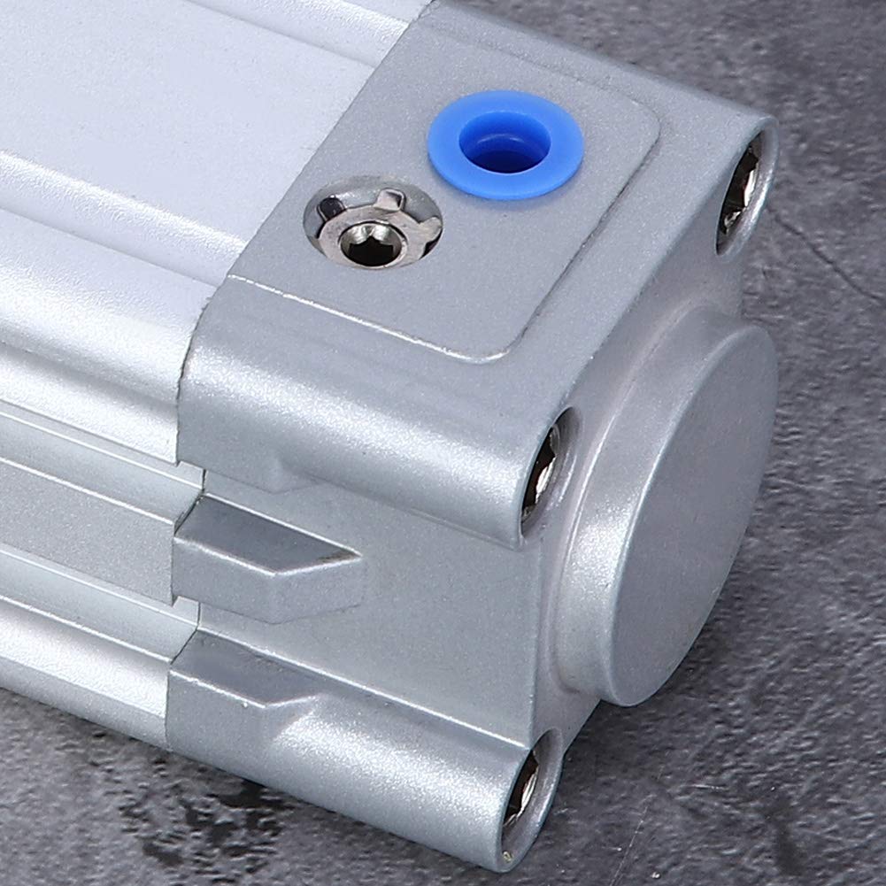 Cilindro neumático de aleación de aluminio DNC32, cilindro neumático estándar de 32 mm de diámetro interior con amortiguación ajustable en ambos extremos, componente neumático (DNC32*200)