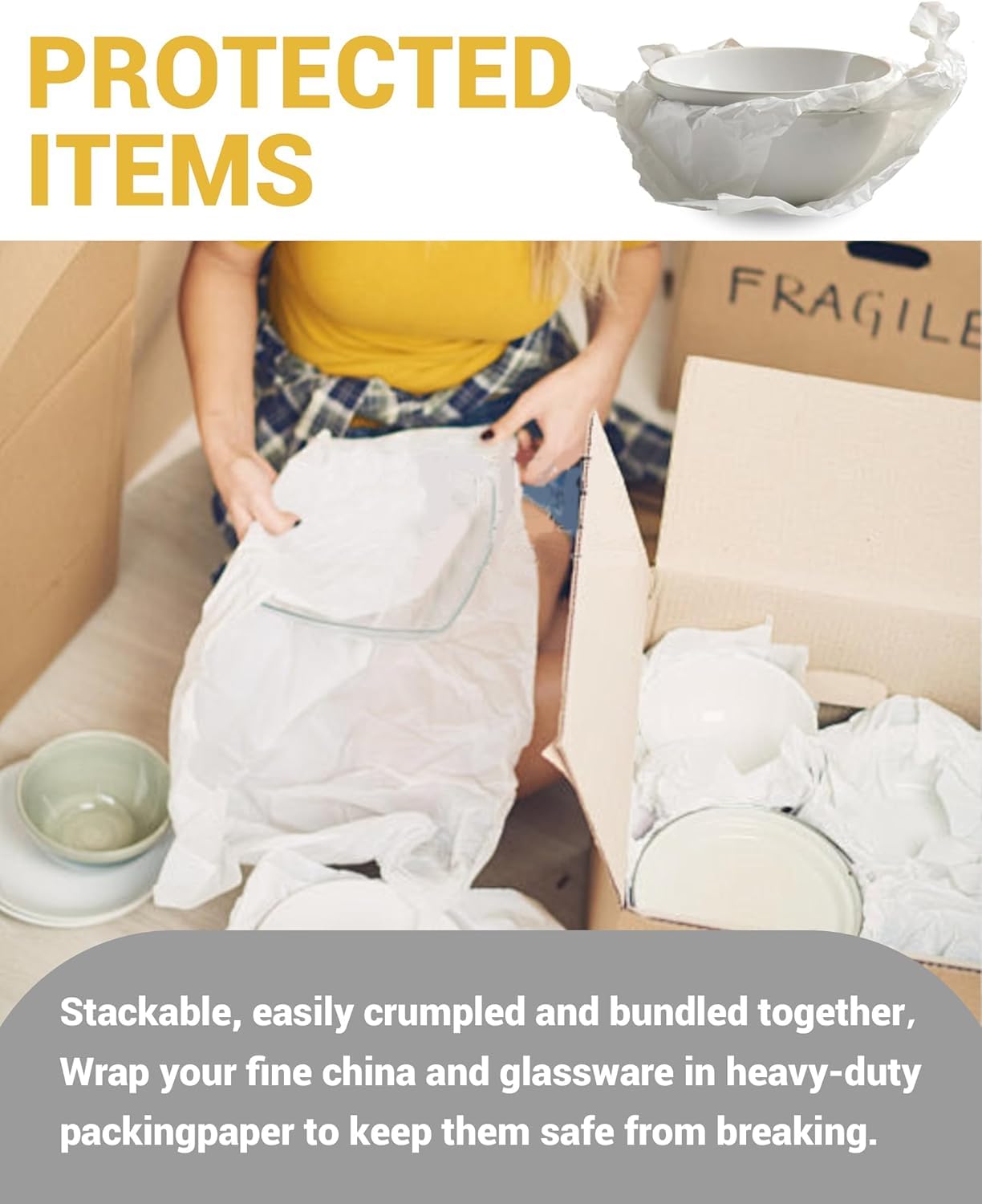 Papel de embalaje, 120 hojas, 70 x 38 cm, papel de periódico, papel de envoltura para vajilla, 60 g/m², papel de seda, material de embalaje para mudanzas, manualidades, papel de embalaje para