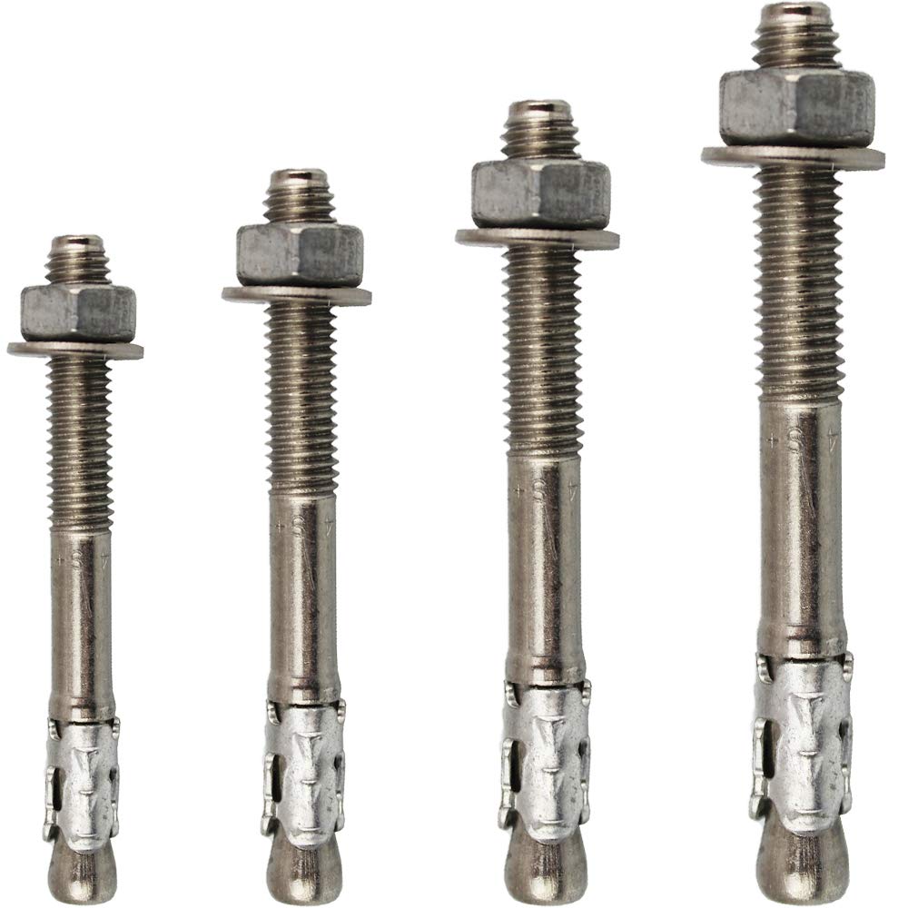 Bolzenanker M12 X 200 Edelstahl A4 (10 Stück) - Keilanker Schwerlastdübel Stahlanker Dübel