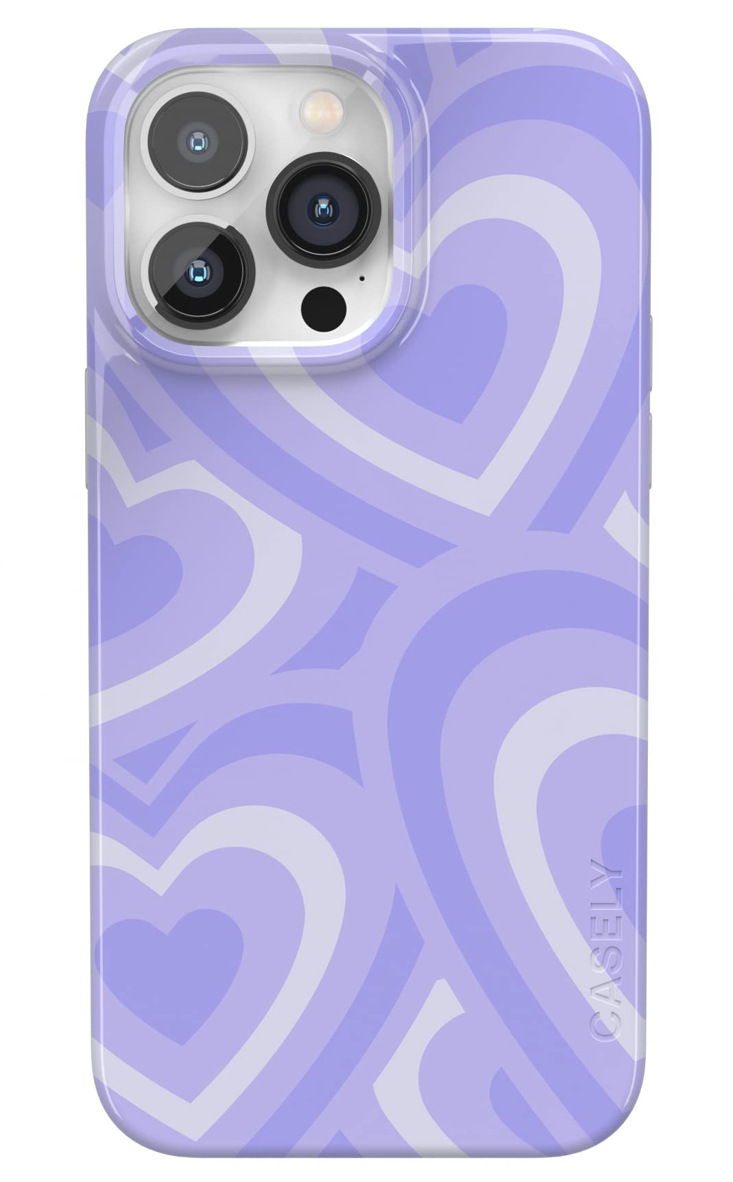 Casely iPhone 14 Pro Case | Love Song | Lavender Heart | Compatible with MagSafe | Classic Ultra Slim Design