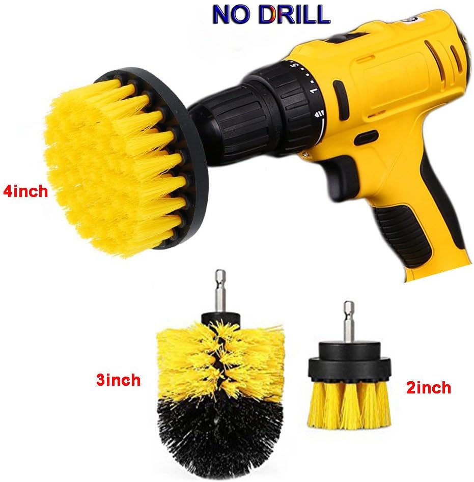 SATC Drill Brush Electric Cleaning Brush Drill Fixing for Valeting car Tile bathroom laundry room floor