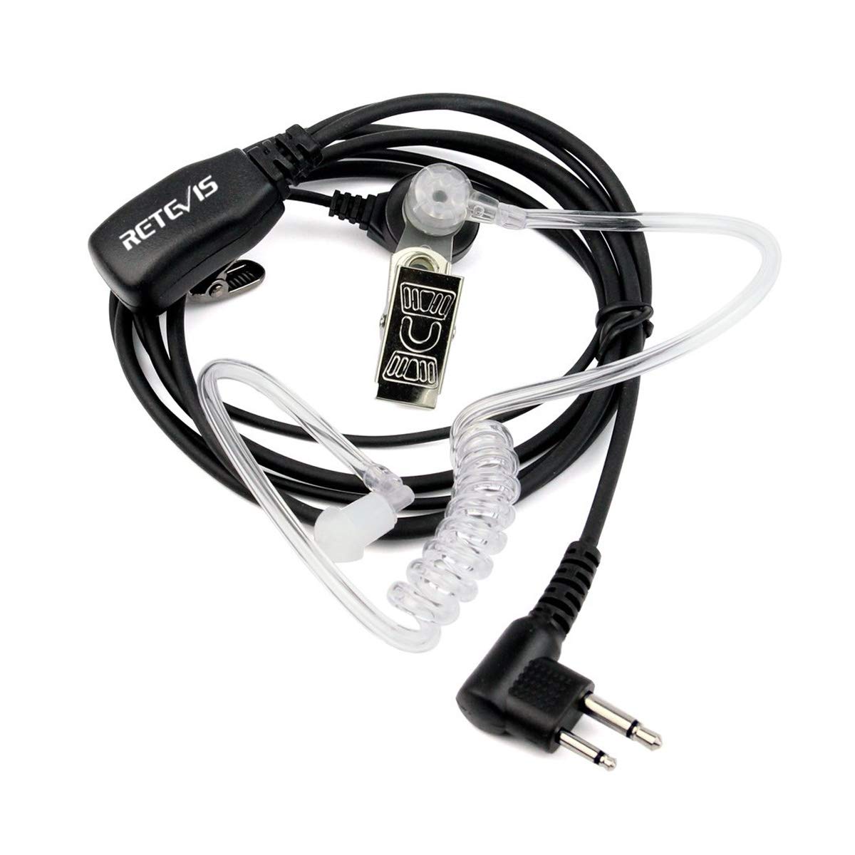 Retevis Surveillance Earpiece 2 Pin Security Headset Covert Acoustic Tube Compatible with Motorola CP040 DP1400 GP68 GP88 GP300 CT150 Pro1150 HYT TC-500 TC-600 Hyera 2 Way Radio (2 pcs) — view 9