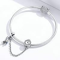 Vista 4 de Cierre de clip de plata esterlina para pulsera Pandora Charm