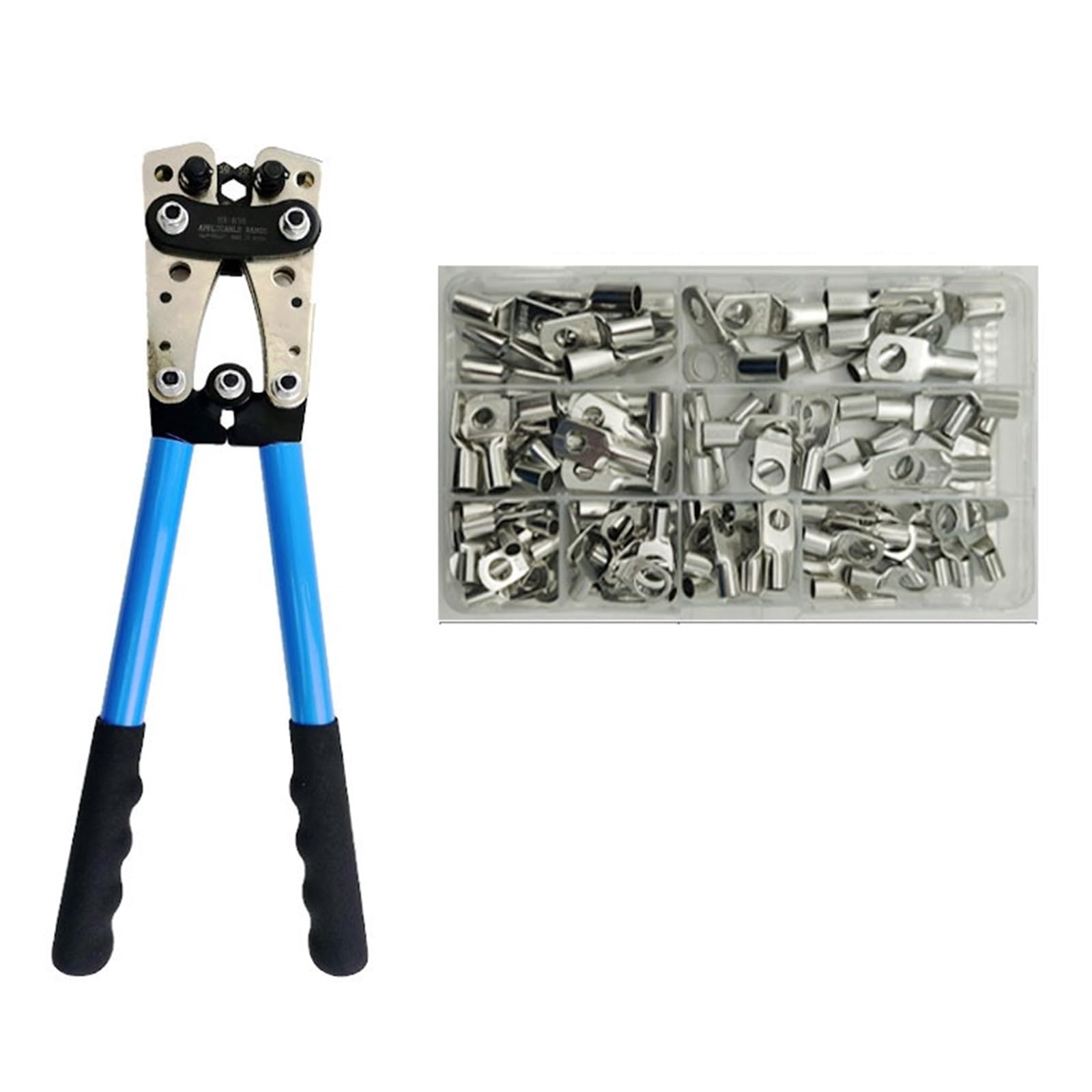 Zaciskarka 6-50mm ² AWG 22-10 Do Końcówek Rurowych Z Łbem Sześciokątnym 60 Miedzianym Pierścieniem Precyzyjny, OszczęDzająCy Pracę(HX-50B 120PCS)
