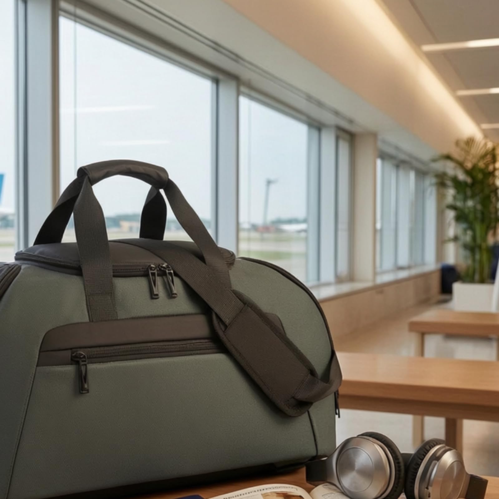 Bolsa Gimnasio con Compartimento para Calzado Resisn Al Agua Bolsa por con Compartimento Húmedo Ajustable Bolso para portistas, Viajeros, Gris, Color to 1