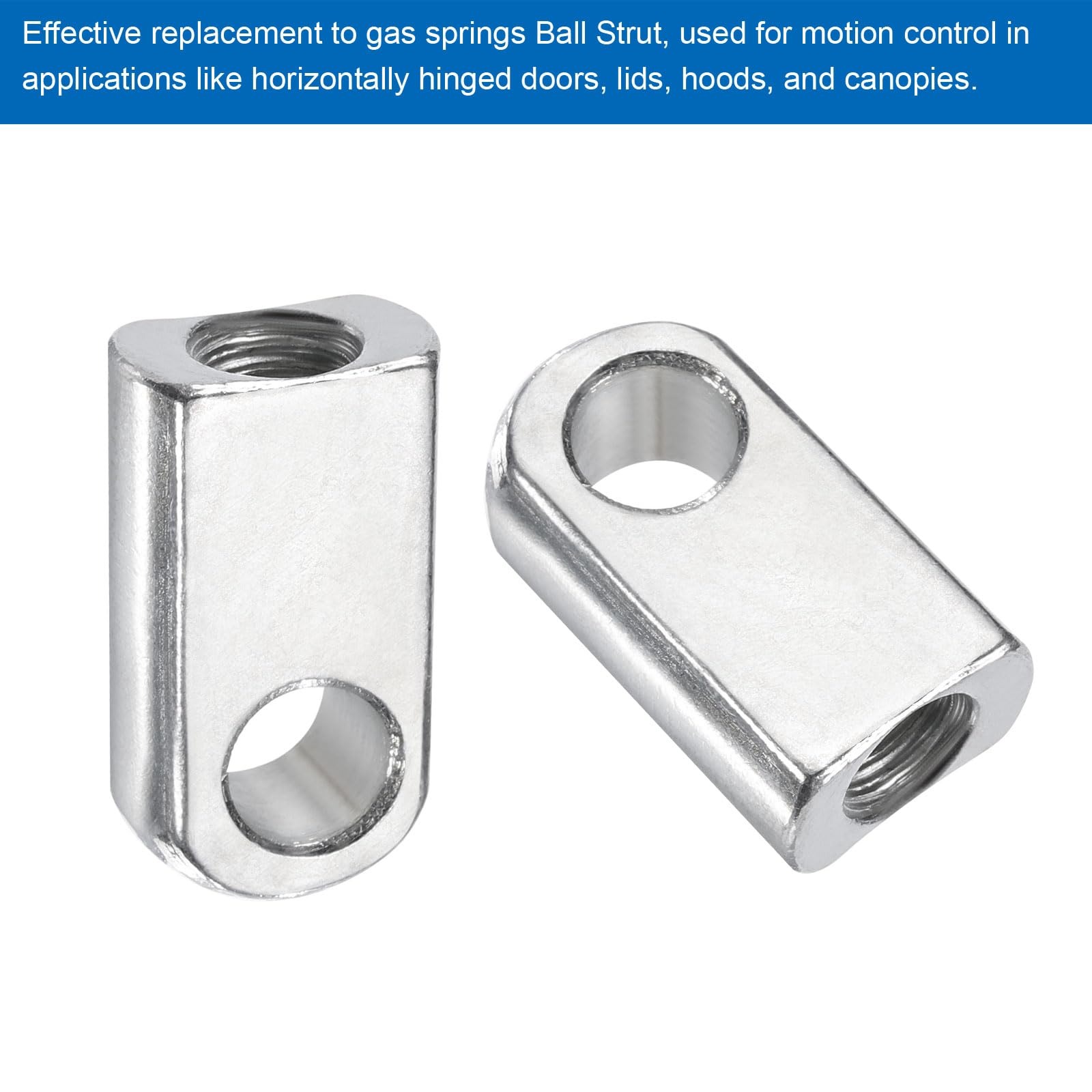 QUARKZMAN Vérin à Gaz M8, Raccord de Joint, Connecteurs Filetés Femelles, Acier Ton Argent, 10 Pièces