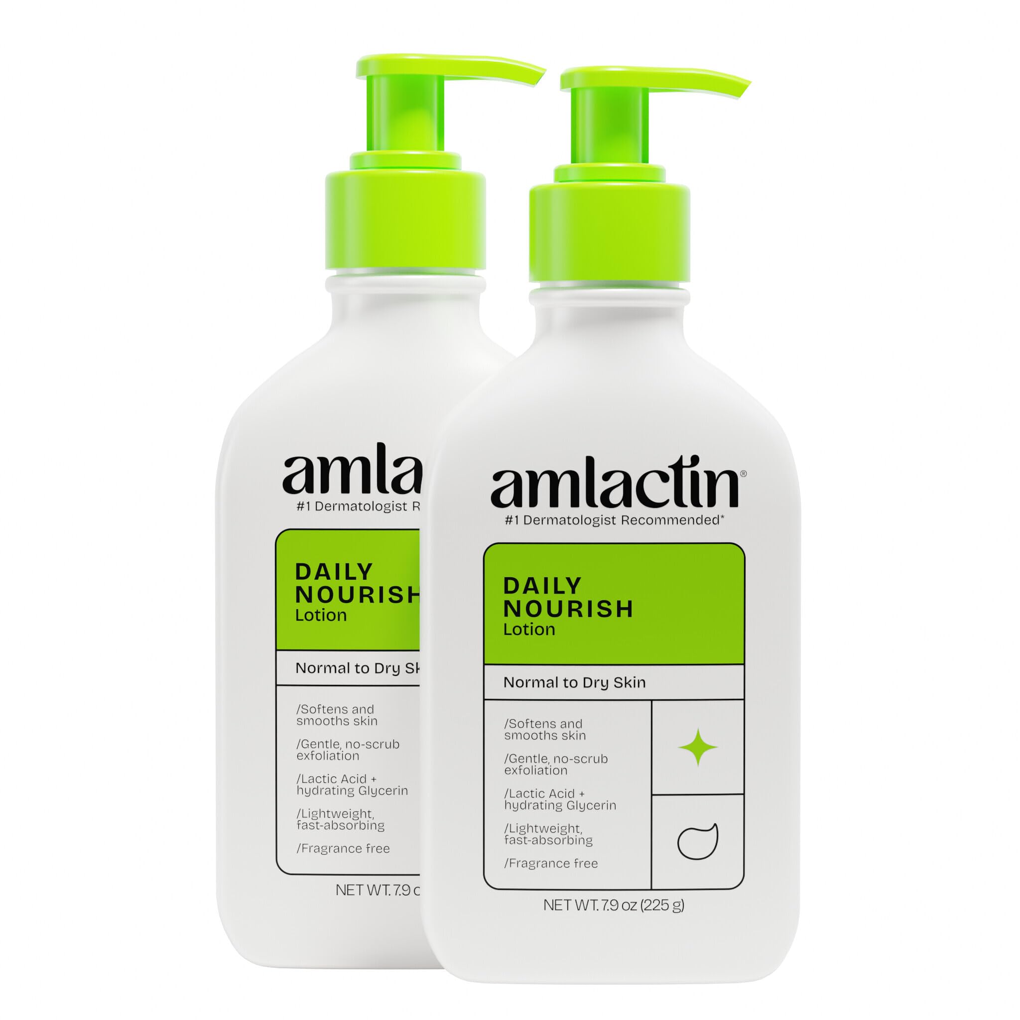 Amlactin Daily Nourish Body Lotion, 12% Lactic Acid, 7.9 oz, 2 Pack