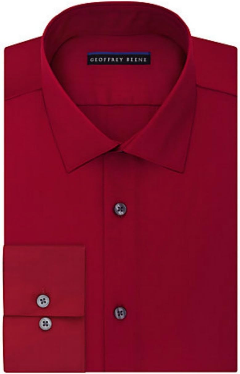 Geoffrey Beene Men's Fitted Sateen Dress Shirt