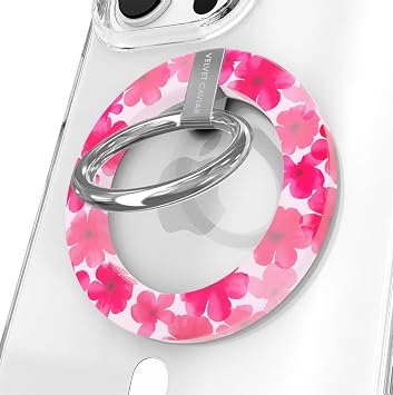 VELVET CAVIAR Compatible with MagSafe Phone Grip - Magnetic Ring Holder with Adjustable Stand - Removable MagSafe Accessories for iPhone 16, 15, 14, 13, 12 Cherry Blossom