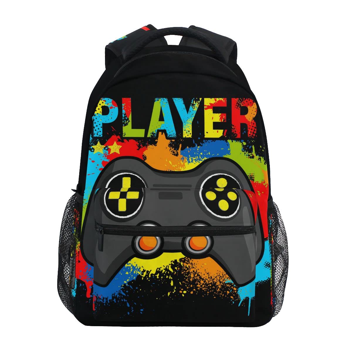 Colorful Video Game Backpack School Book Bag Lightweight Laptop Backpack for Boys Girls Kids