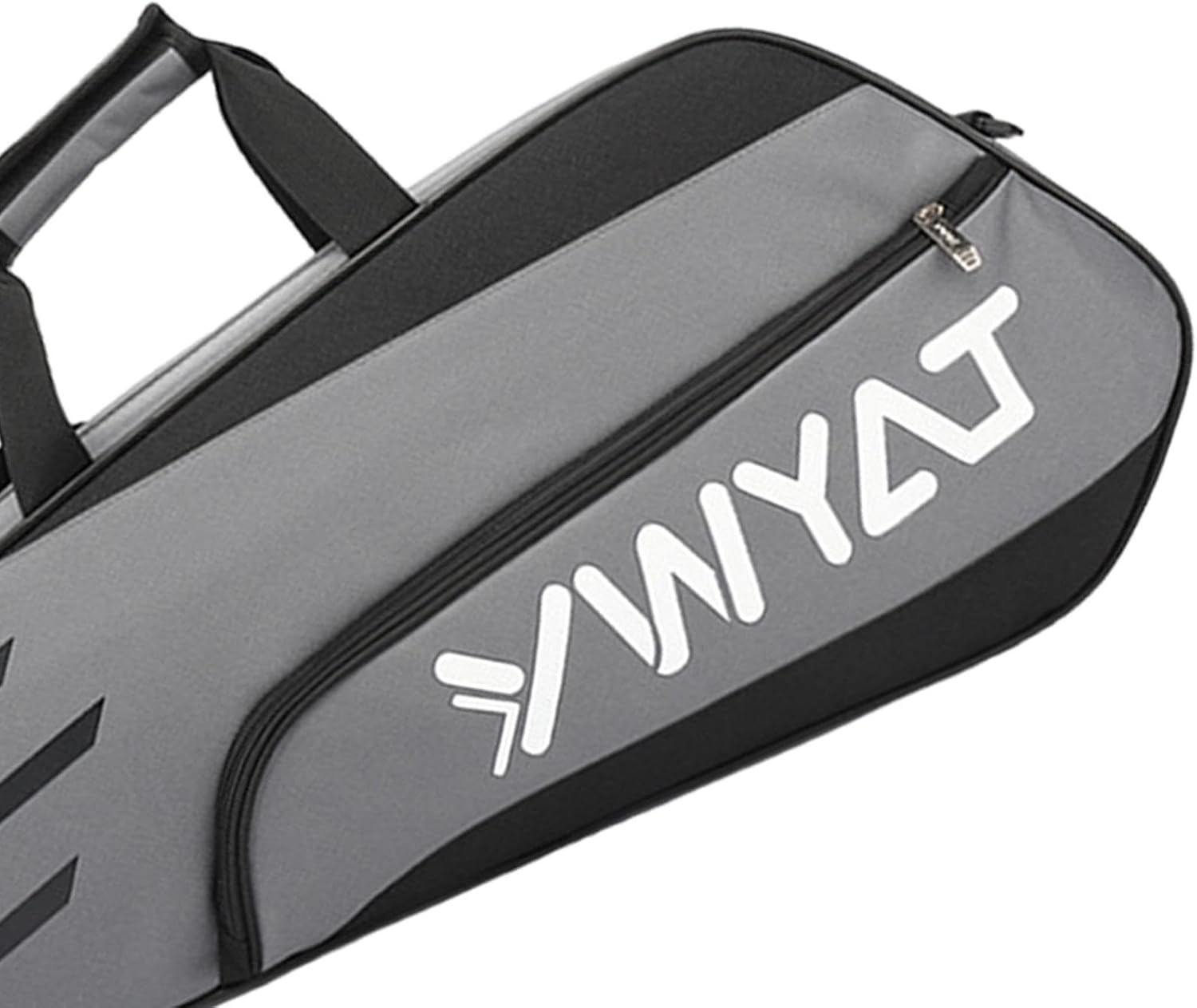 Badminton Racquet Bag Racket Cover Bag Outdoor Sport Bag with Shoulder Strap Tennis Tote for Badminton Squash Racquets, Gray Black