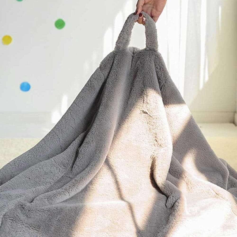 Lazy Sofa Cover Without Stuffing Winter Warm Recliner Seat Bean Bag Cushion Stool Living Room(D)