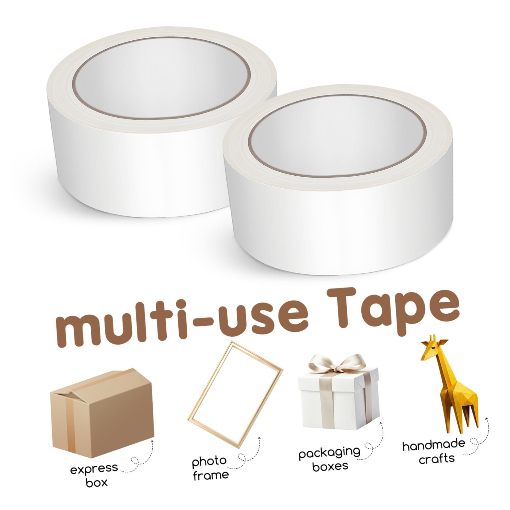 2rotoli Nastro Bianco Per Resistente Nastro Per Spedizione Spedizione Bianco Resistente Per Scatole