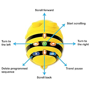 See & Say Bee-Bot 2-Pack Programmable Floor Robotics - Rechargeable Coding Units for K-2 Computer Science, Homeschool STEM, Elementary Classroom and Small-Group Paired Programming Lessons