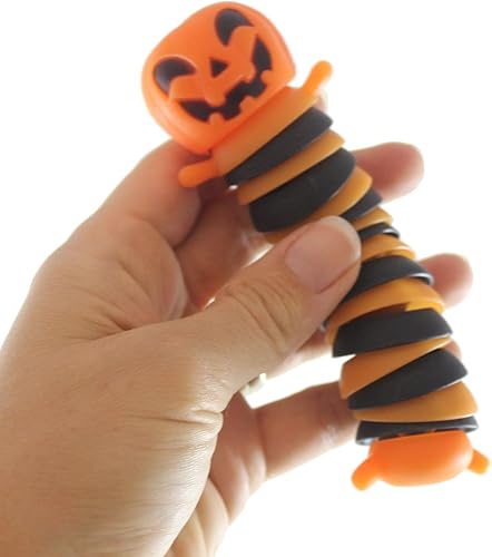 Miniatura 2 de 2 Halloween Jack O Lantern Pumpkin Fidget - Wiggle articulado articulado movimiento Holloween juguete (colores aleatorios)